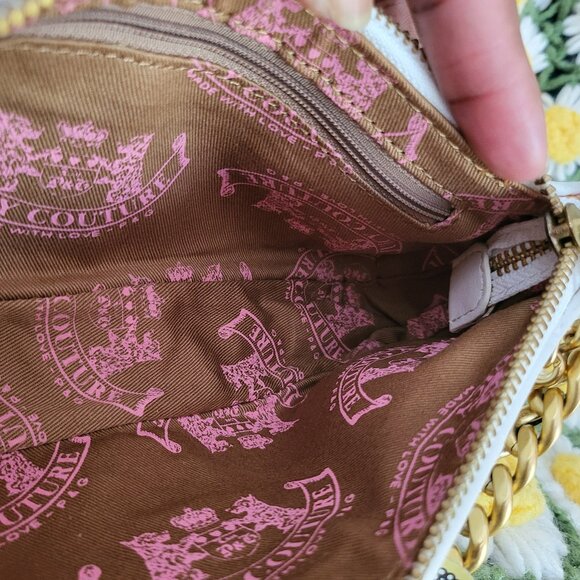 Juicy Couture Leather Ostrich Pattern Baguette Bag - Picture 13 of 14